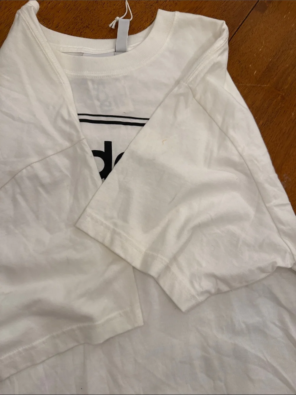 adidas White T-Shirt with Black Los Angeles Logo - Men xl